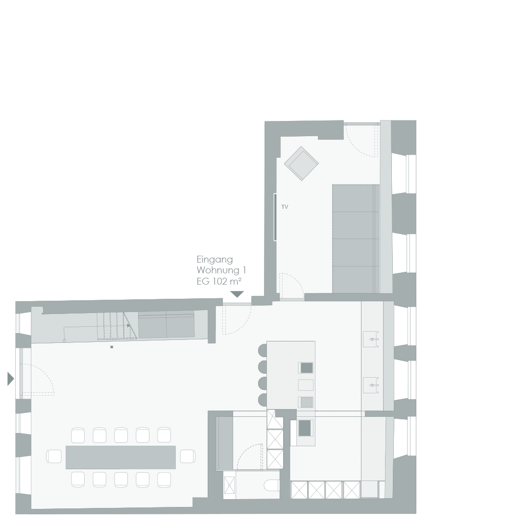 Wohnungen - Südhaus - Grundriss